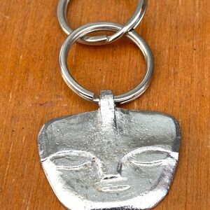 Silver Face Keychain
